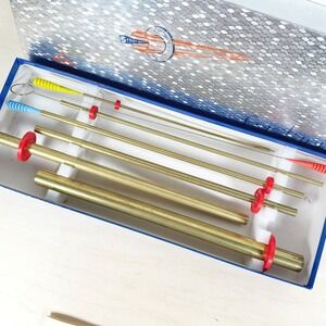 Vintage Fasturn Fabric Tube Turner Set Brass Tubes Hooks Crowning Touch USA